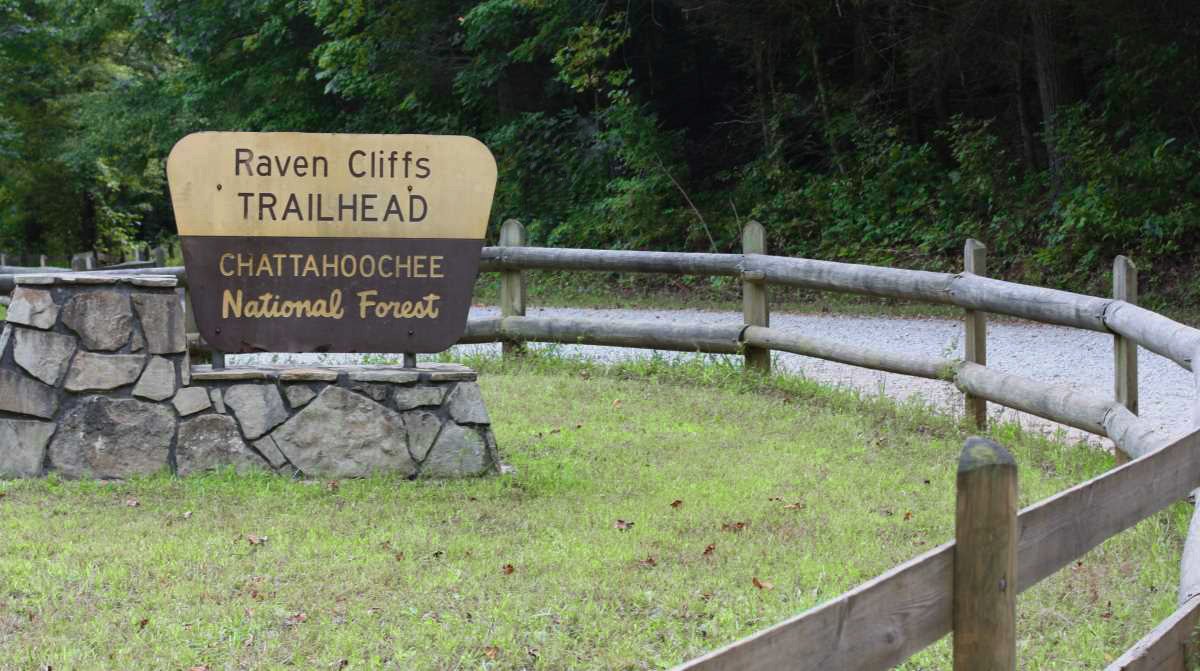 Raven Cliff Falls hiking trail