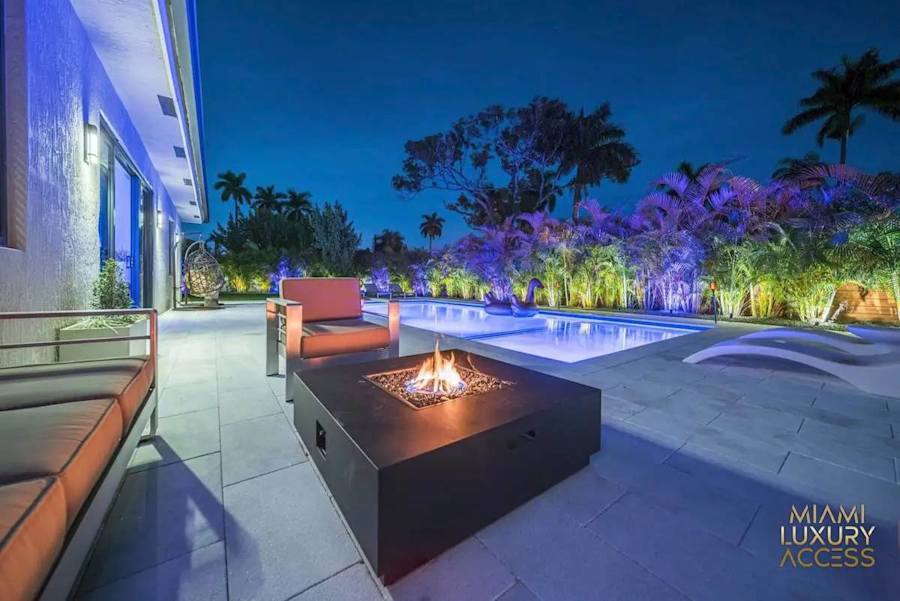 Backyard of a Miami Luxury Access villa