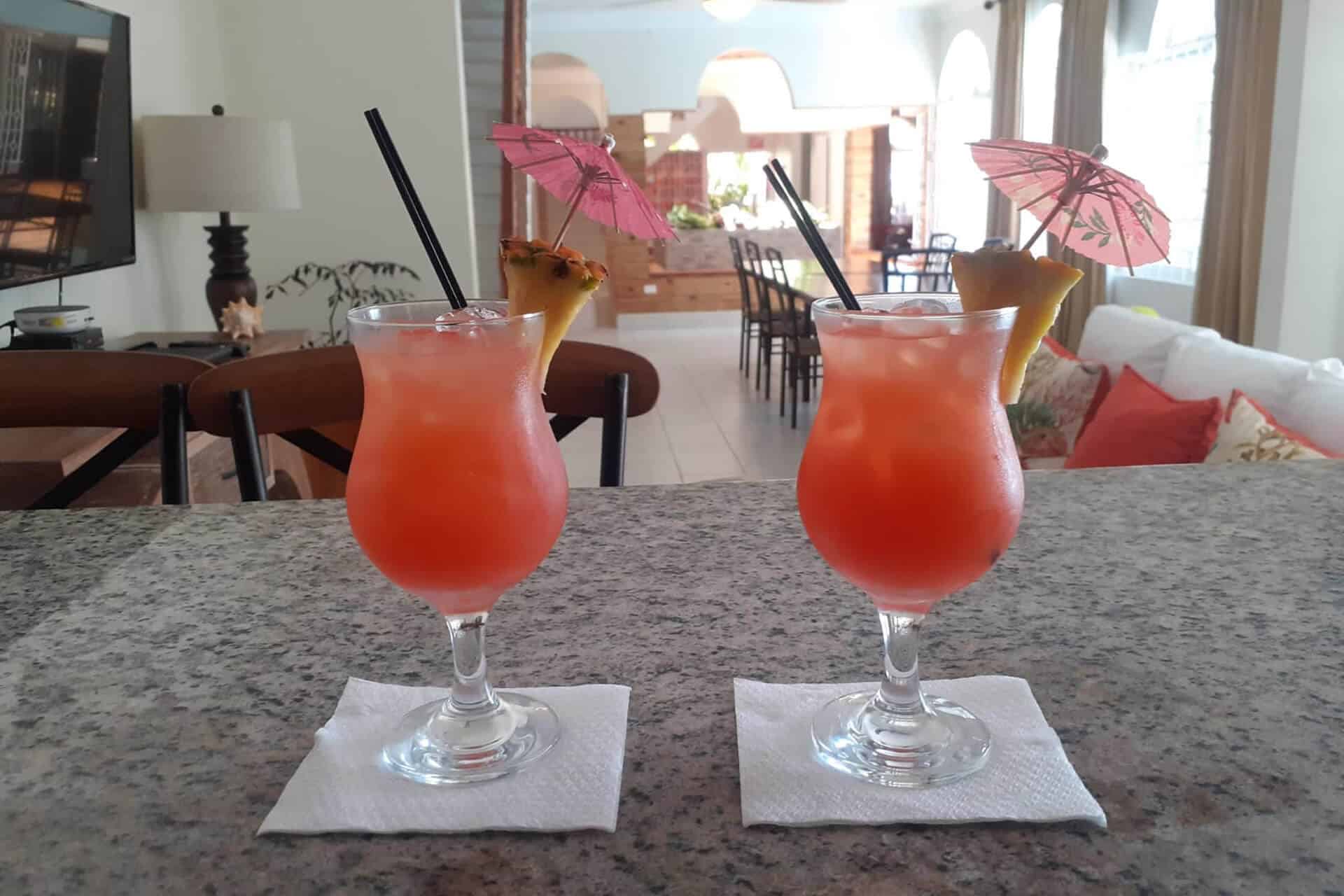 Jamaica villa with chef and butler - drinks at Mais Oui Villa in Discovery Bay Jamaica