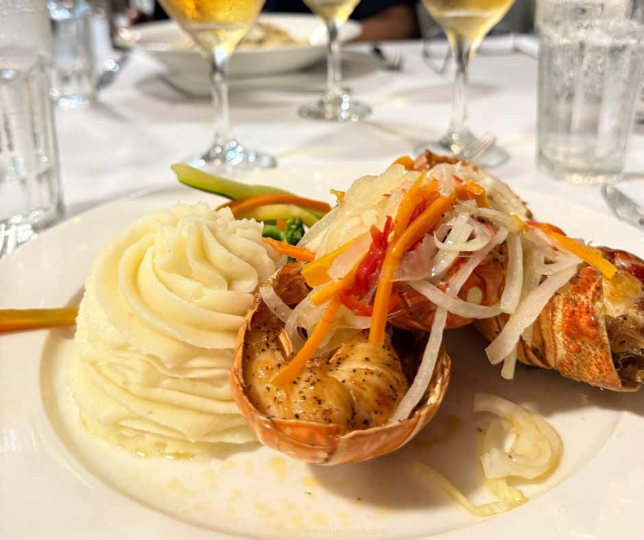lobster for birthday dinner at Bettino’s Al Mare restaurant near Discovery Bay Jamaica