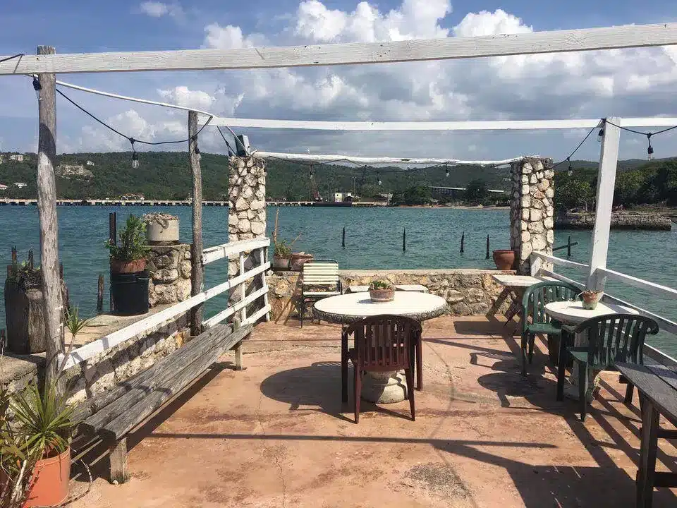 Joe James Lobster Bowl Restaurant in Rio Bueno, across the bay from Mais Oui Villa, a unique place to stay in Discovery Bay Jamaica