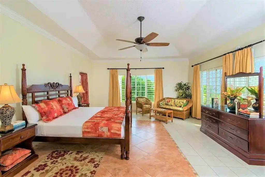 bedroom at Mais Oui Villa in Discovery Bay - Jamaica vacation rental and wedding venue
