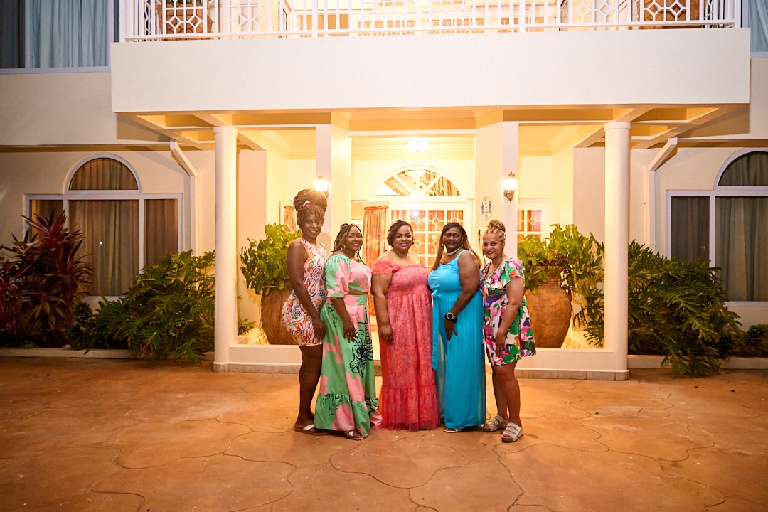 Ladies at a small luxury retreat in Jamaica at Mais Oui Villa
