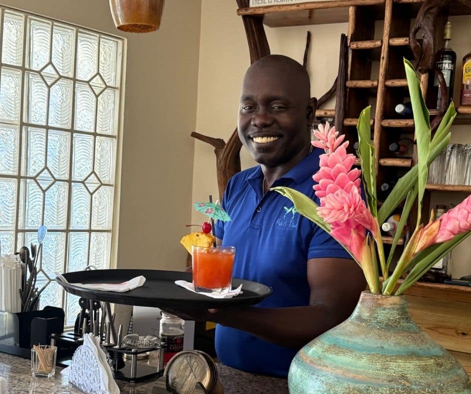 Butler at Mais Oui Villa in Discovery Bay Jamaica