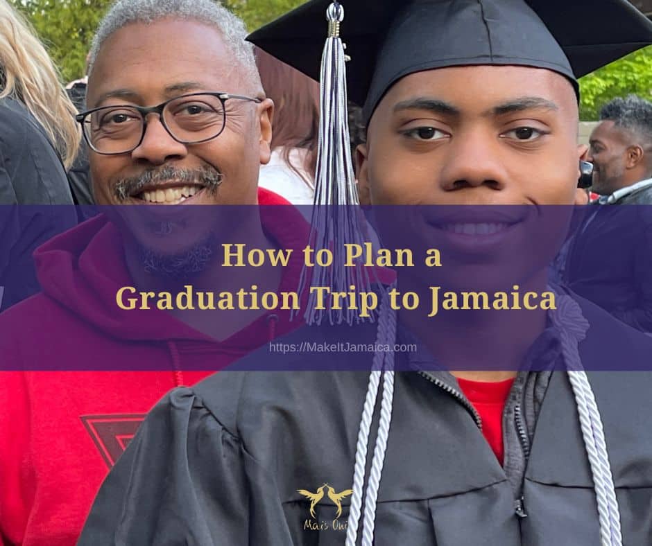 Young man happy to graduate from high school and is deserving of a graduation trip to Jamaica
