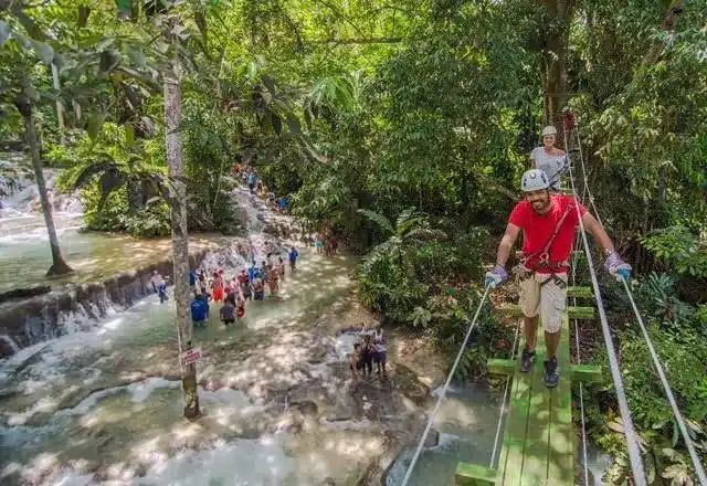 Dunns River Falls - climb the Fall and go ziplining over Dunns River Falls in Jamaica