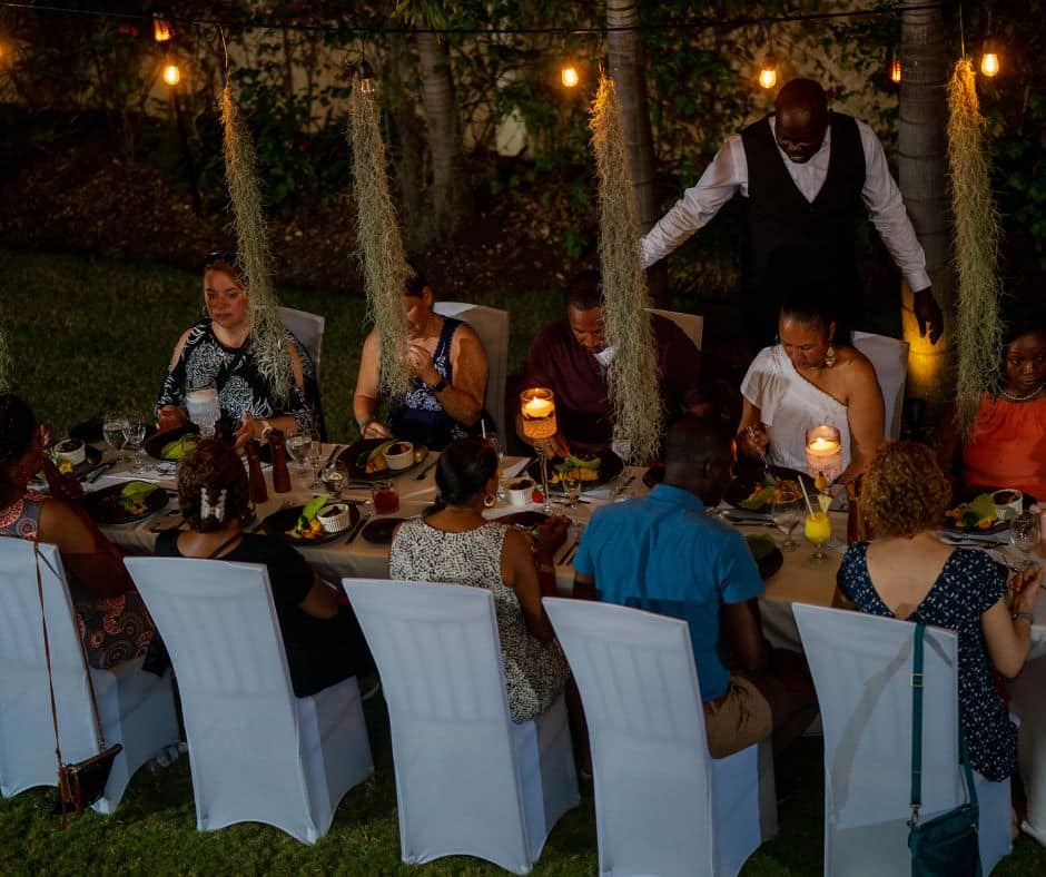 Dinner at Mais Oui Villa in Discovery Bay Jamaica