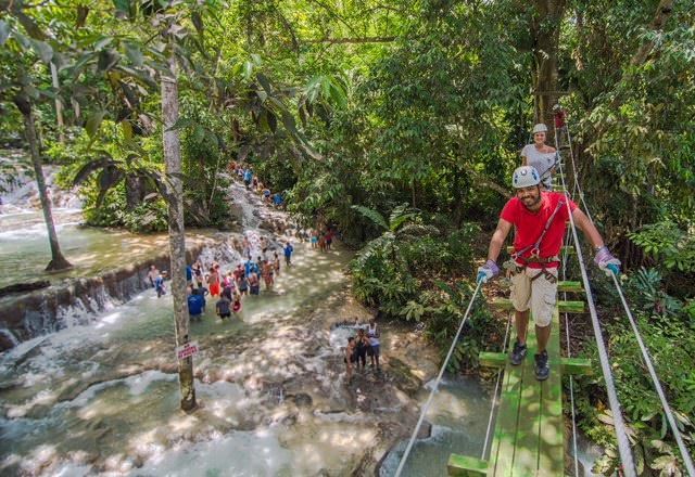 Ziplining over Dunn’s River with Chukka. Photo credit – Chukka Adventures