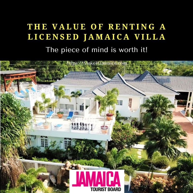 Side view of Mais Oui Villa in Discovery Bay Jamaica a licensed villa in Jamaica