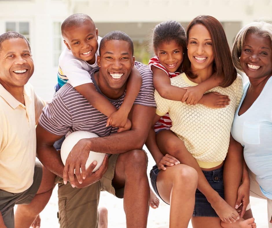 Family gathered on Mother's Day trip