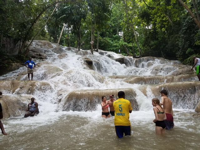 Dunns River Falls in Jamaica near Mais Oui Villa in Discovery Bay Jamaica