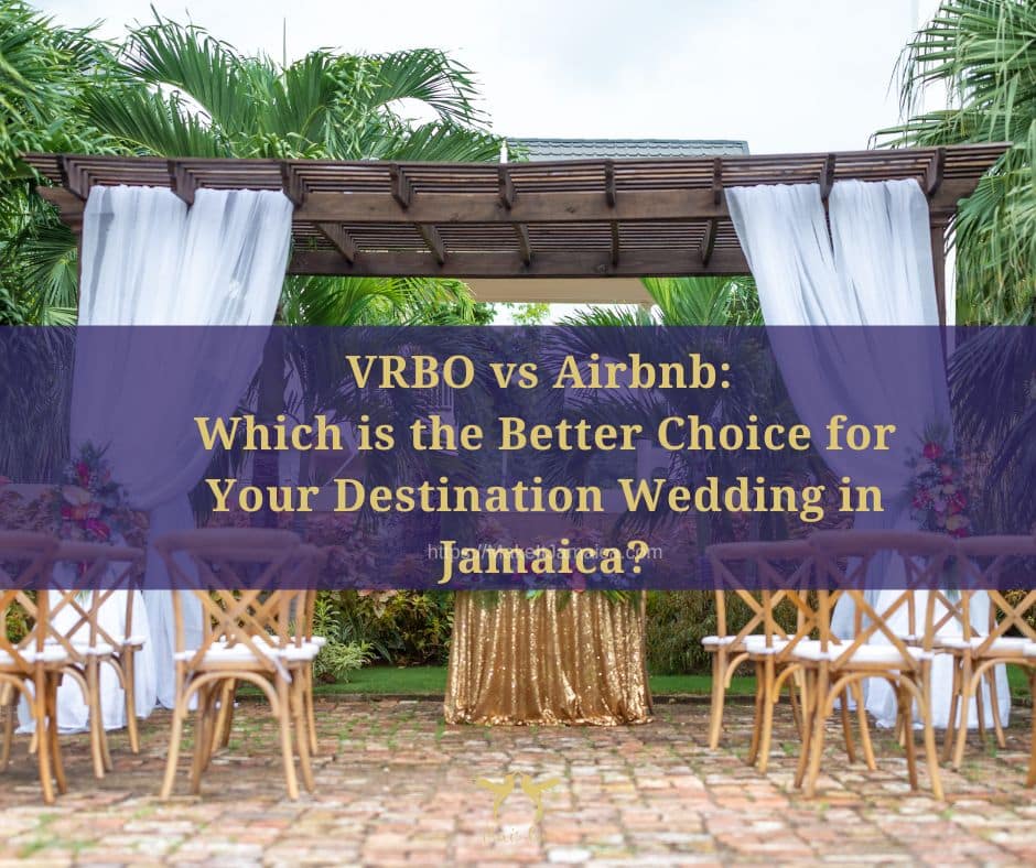 gazebo in garden decorated for a wedding at a VRBO vs Airbnb