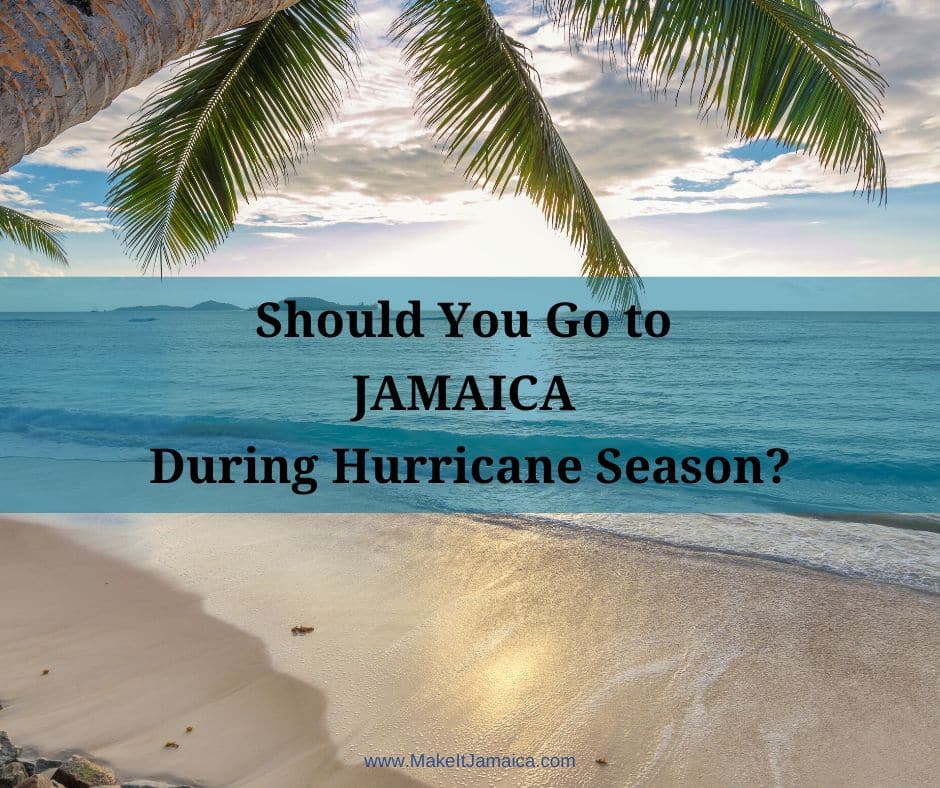 Beach scene - hurricane season in Jamaica