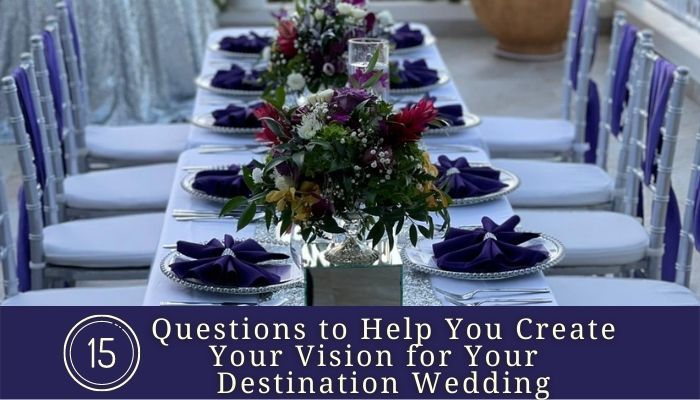 reception table set up at a Jamaica villa wedding at Mais Oui in Jamaica