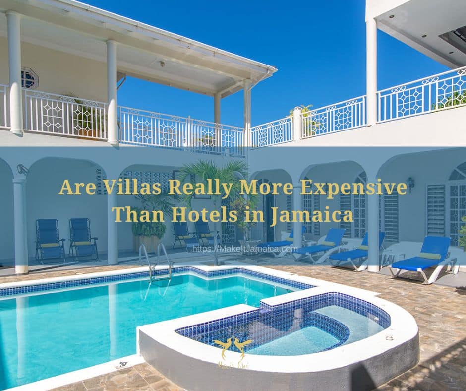Private pool at a villa versus a crowded pool at hotels in Jamaica