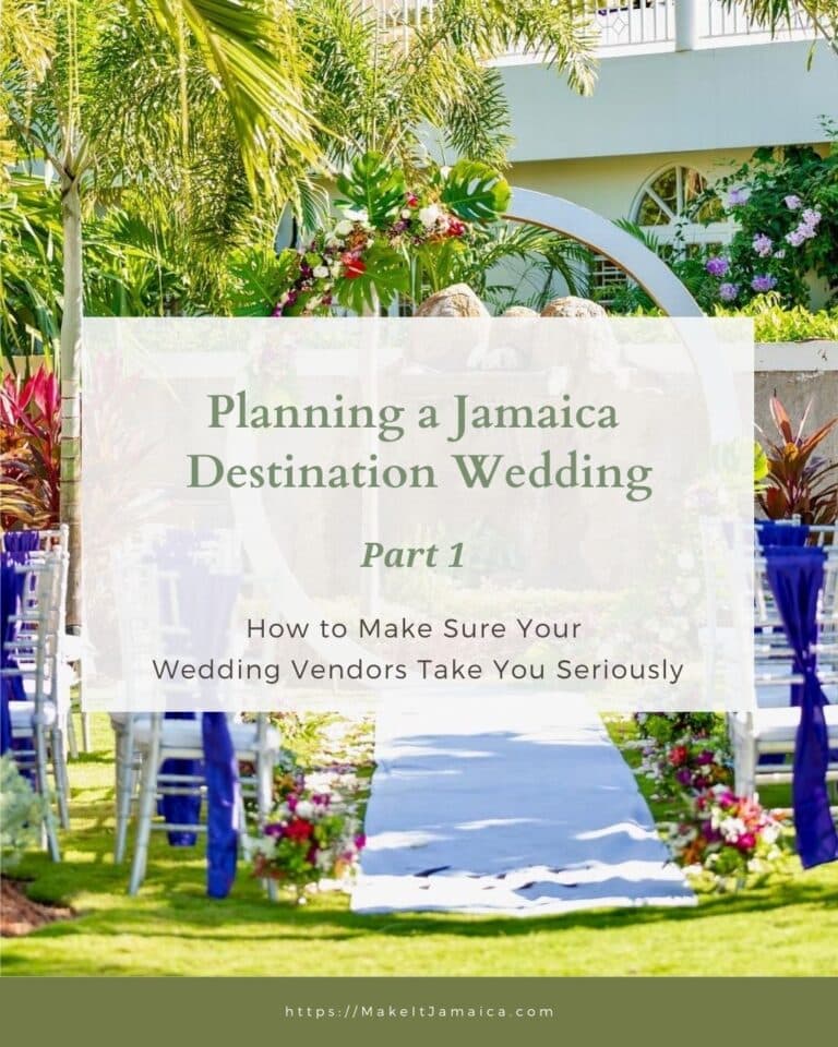 Jamaica villa wedding set up at Mais Oui Villa in Jamaica