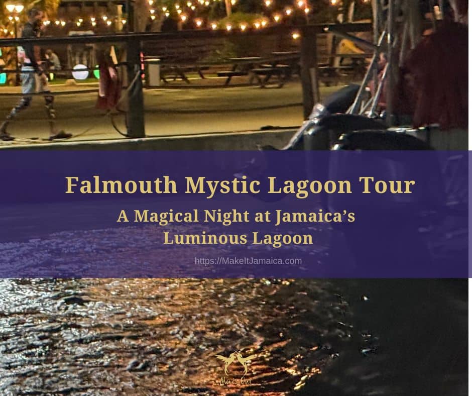 view of the Luminous Lagoon in Jamaica operated by Falmouth Mystic Lagoon Tours, one of the top things to do in Falmouth Jamaica