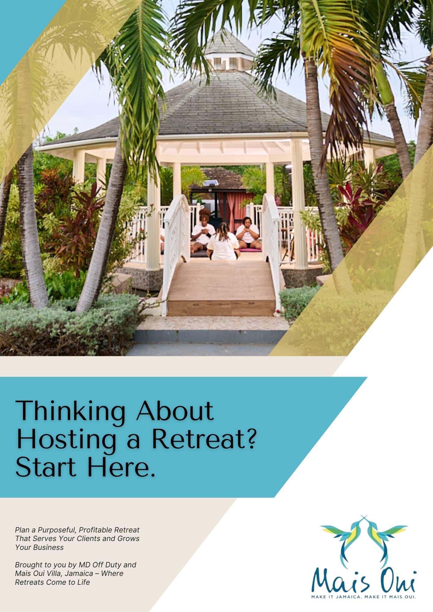 women hosting a small retreat at Mais Oui Villa in Jamaica
