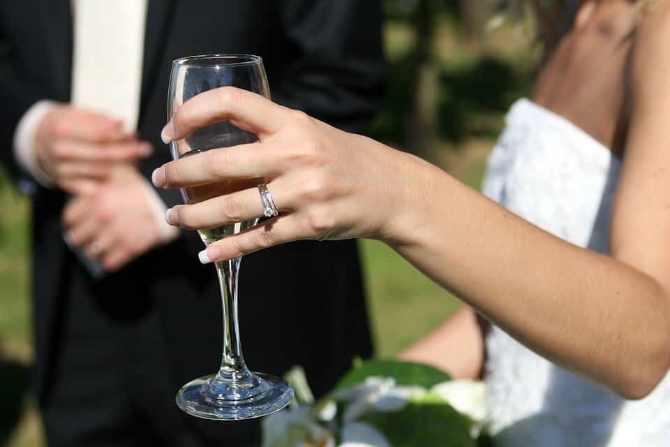 Champagne toast - planning a Jamaica destination wedding