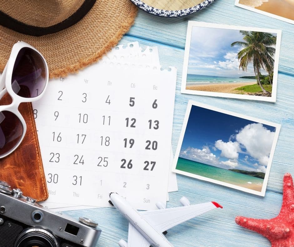 Calendar to plan dates for birthday celebration in Jamaica