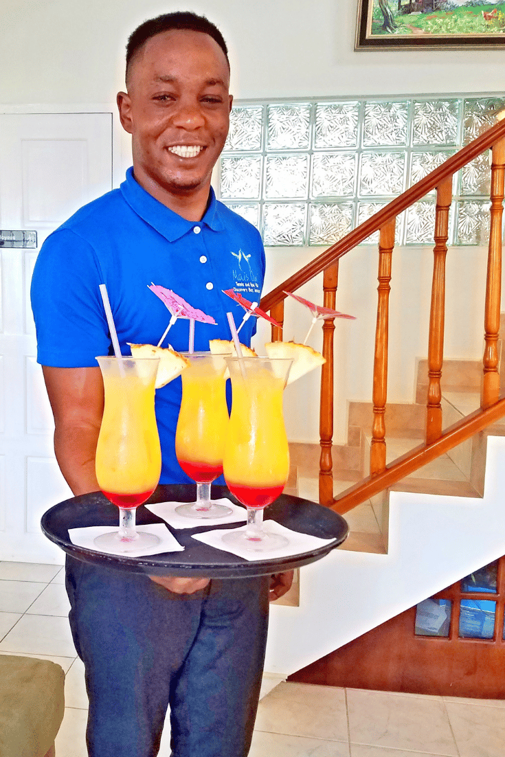 Meals at a Jamaica villa in Discovery Bay. Jamaica villa rental with staff - chef and butler with drinks Jamaica airbnb or Jamaica VRBO