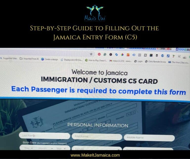 Jamaica C5 form Jamaica immigration form - now required to be completed online before you enter Jamaica
