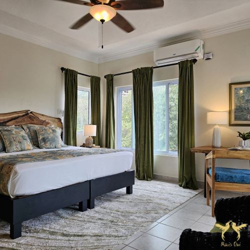 bedroom at Mais Oui Villa in Discovery Bay Jamaica for multigenerational family vacation