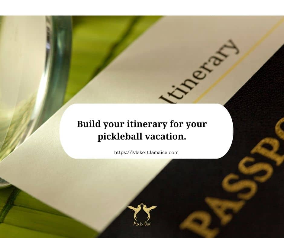 Passport and itinerary for vacation to Jamaica