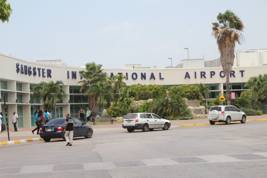 Montego Bay airport in Jamaica 50 minutes frive from Mais Oui Villa in Discovery Bay Jamaica