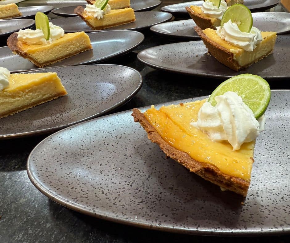 key line pie being served at Mais Oui Villa during Hurricane Melissa