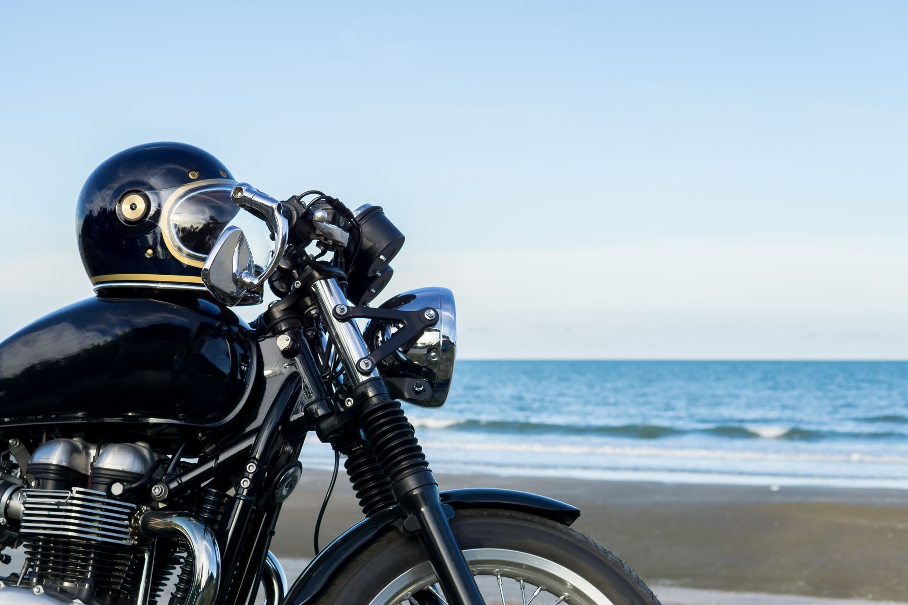motorcycle on the beach