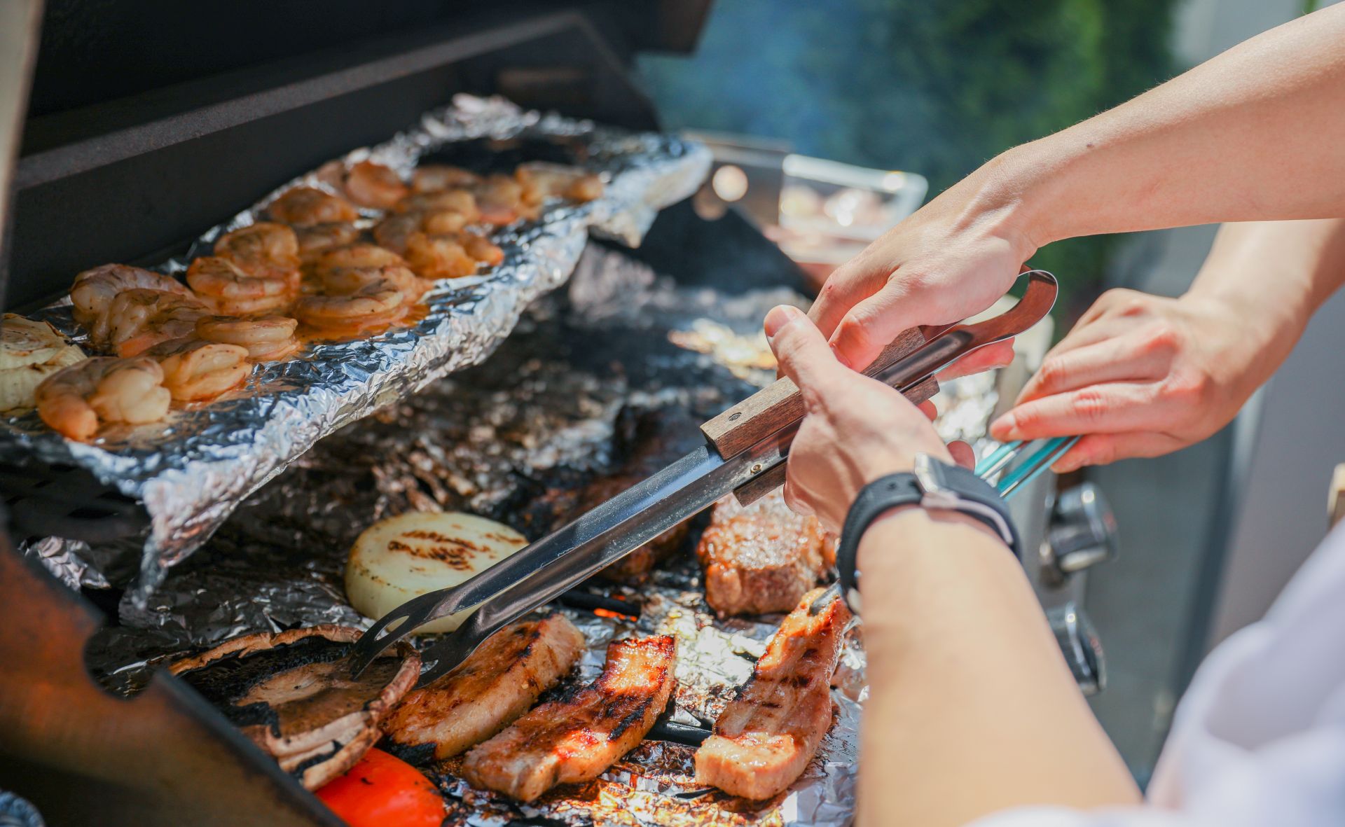shrimp on grill