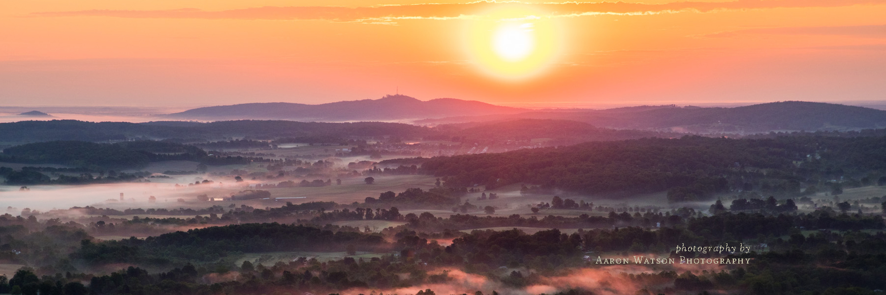 A sunset view in Shenandoah National Park