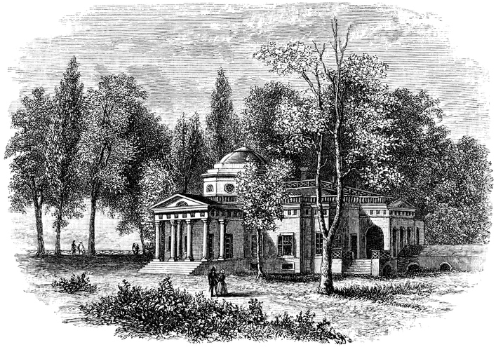 A drawing of Thomas Jefferson's Monticello