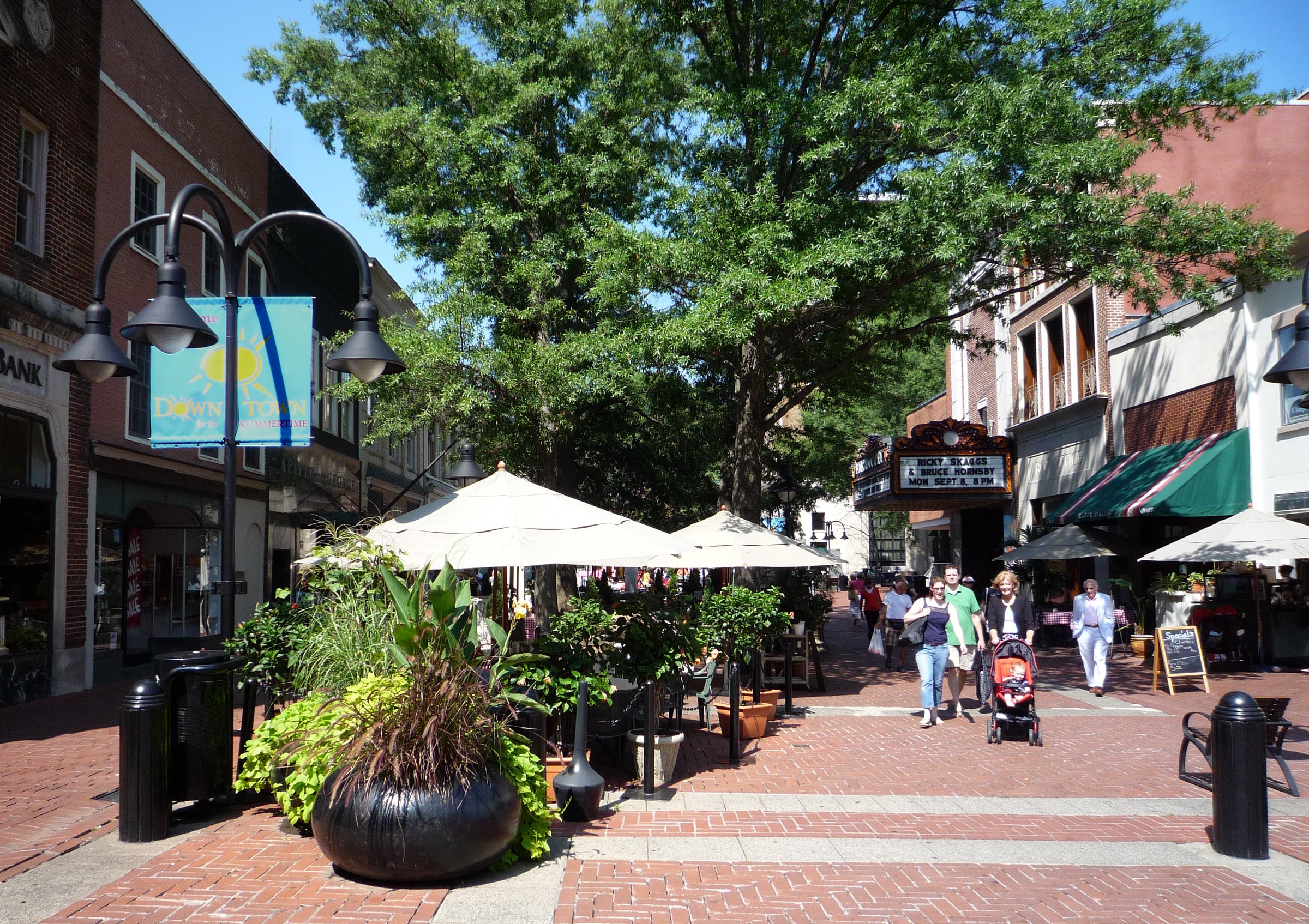 stores at the downtown mall in Charlottesville