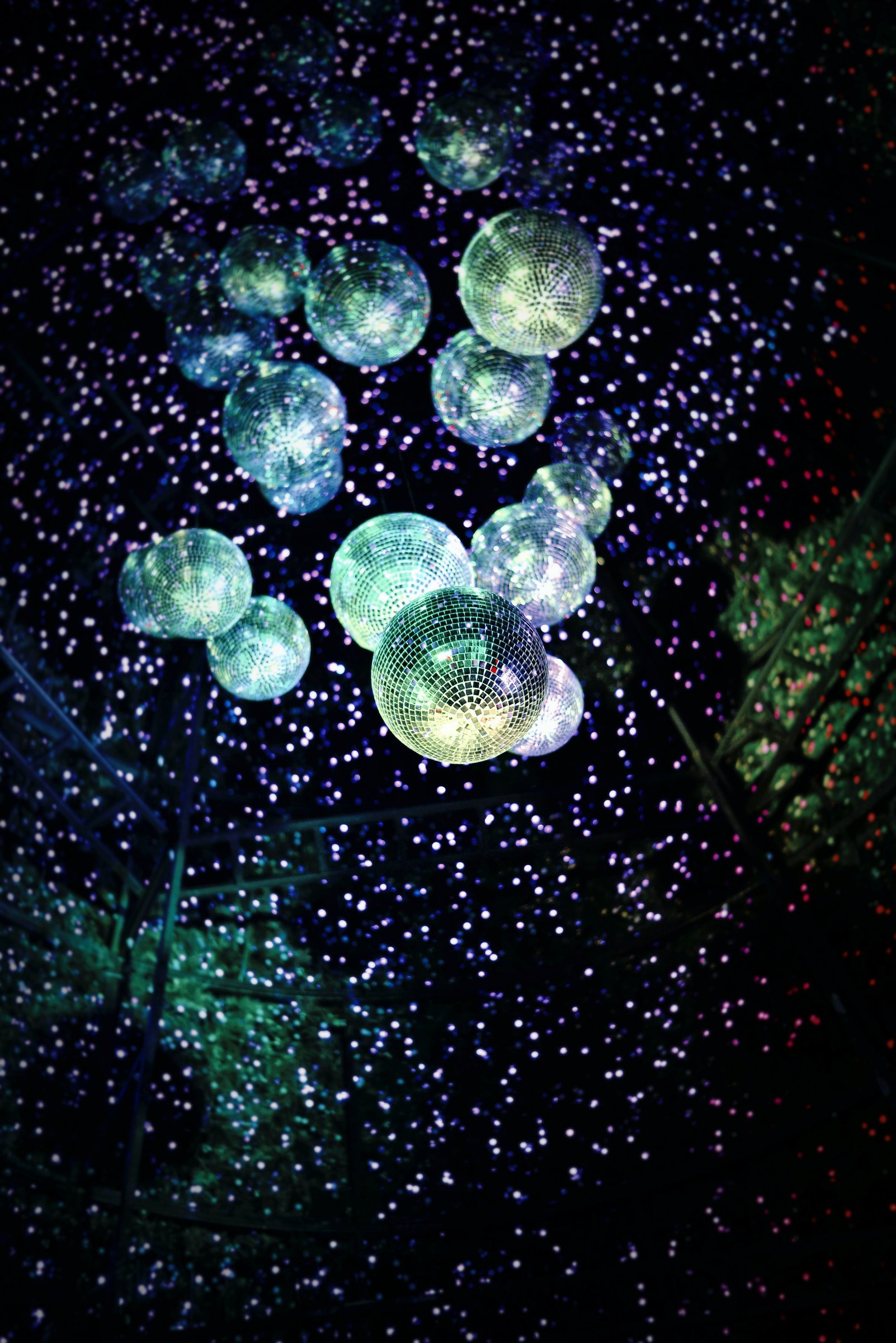 disco balls in a starry night