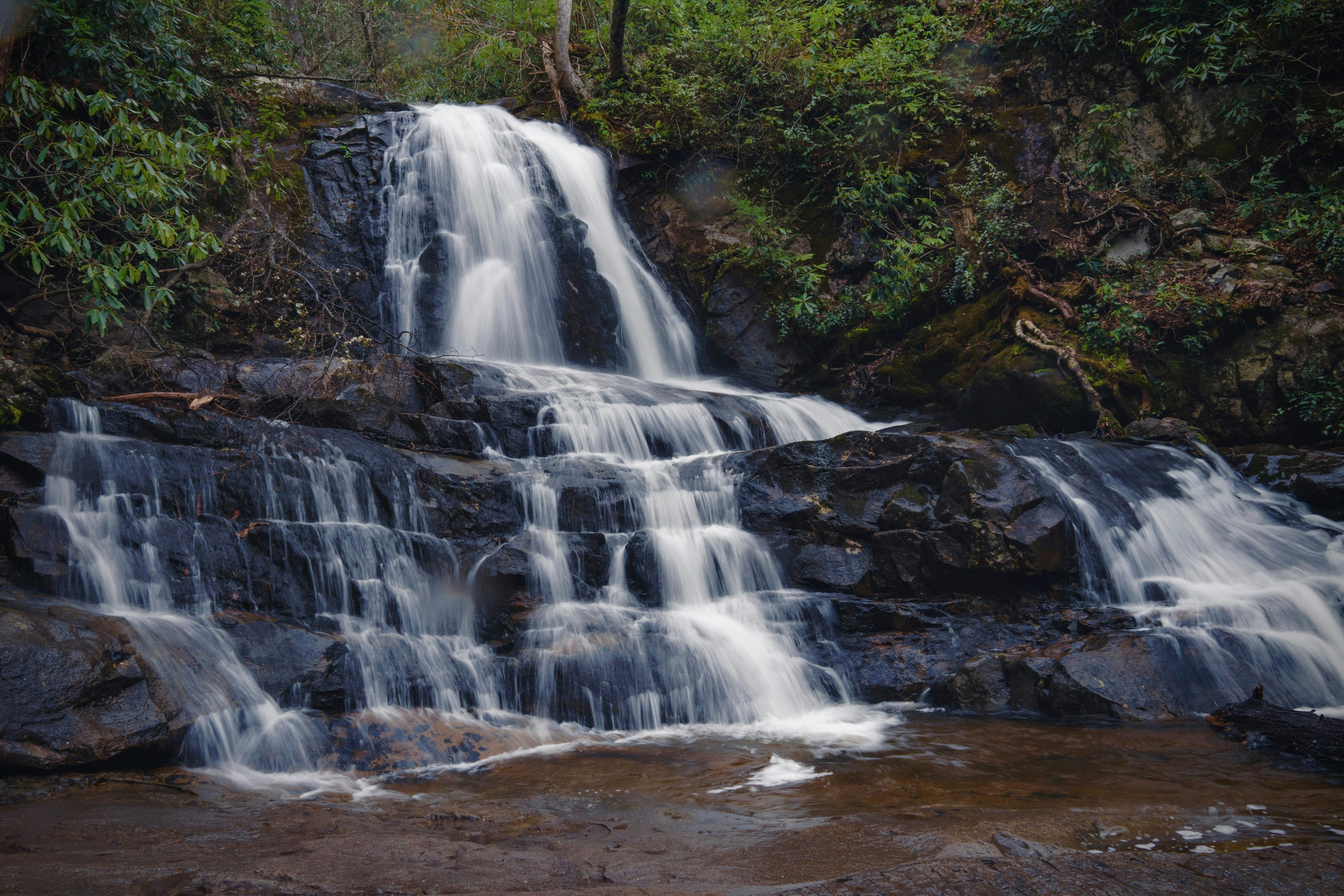 Rainbow Falls waterfall near Gatlinburg Tennessee