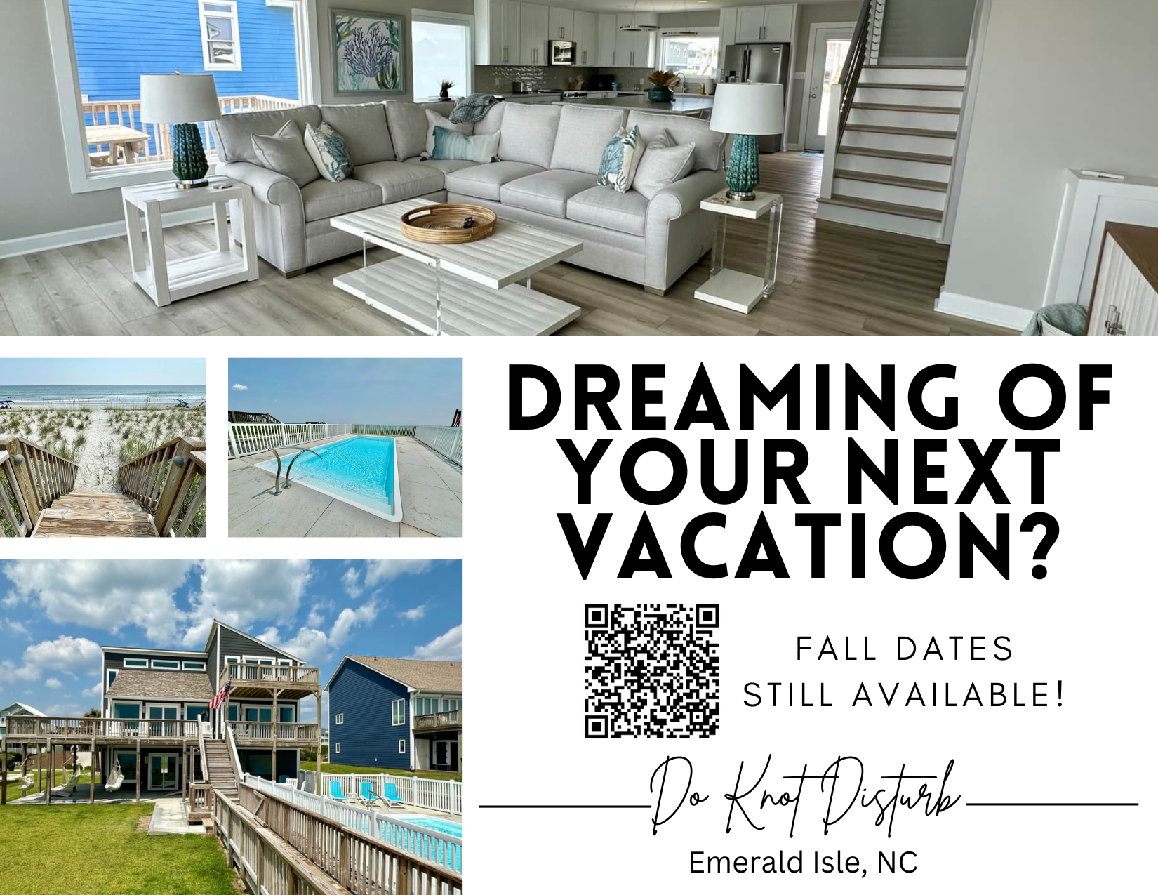Newly renovated vacation rental home sleeps 5 located at 7009 Ocean Drive