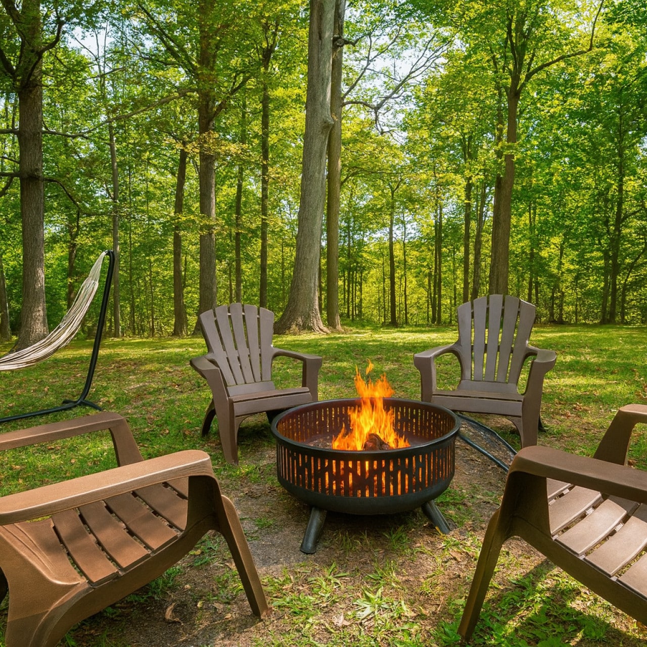 Cozy Campfire Setting for Romantic Ohio Getaways