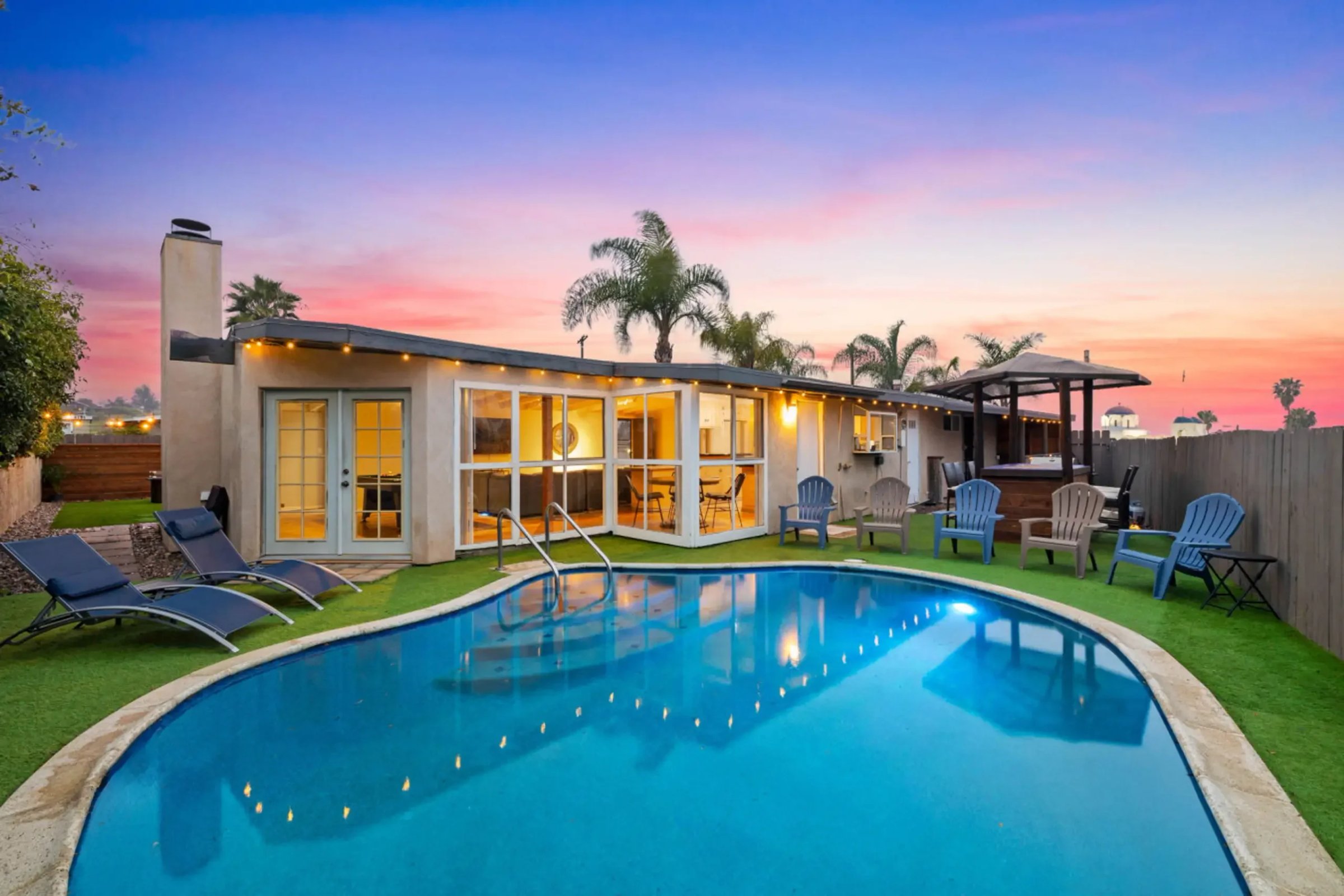Luxury San Diego home with pool and backyard, representing property management cost per month investments