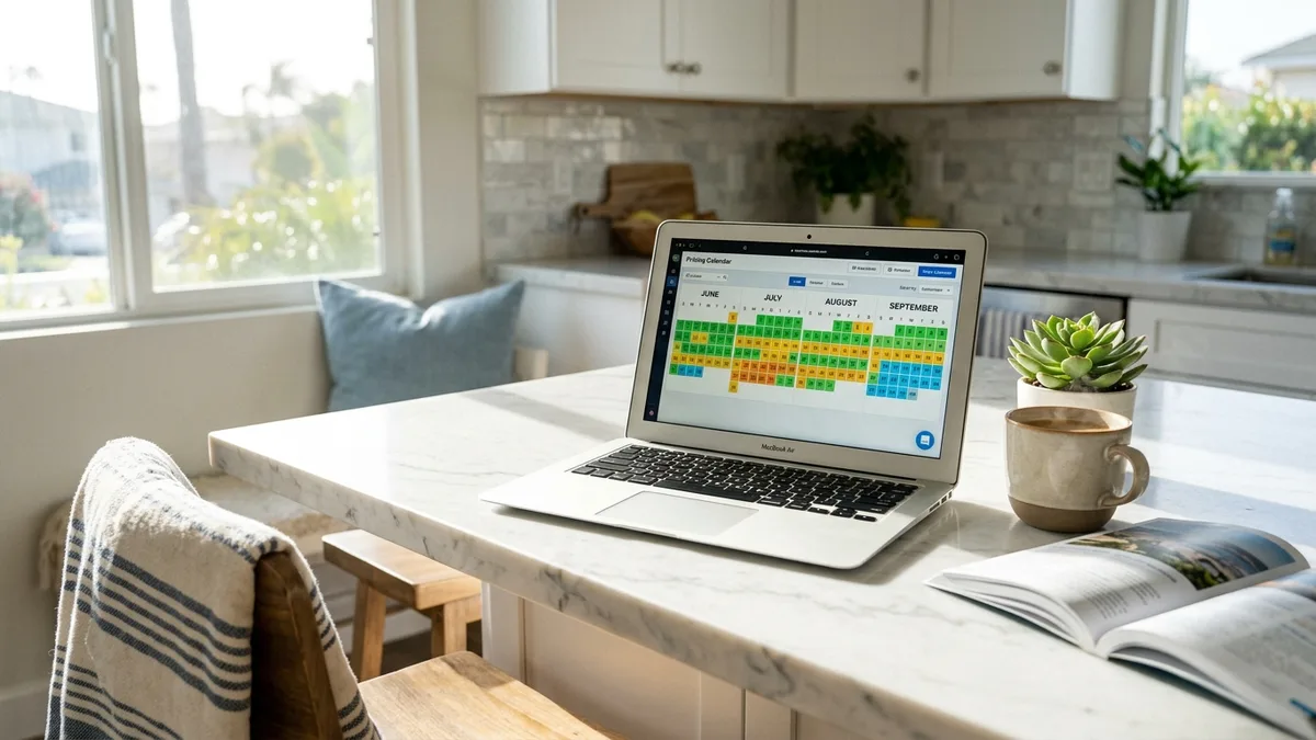 Peak season pricing vacation rental Encinitas dynamic rate calendar