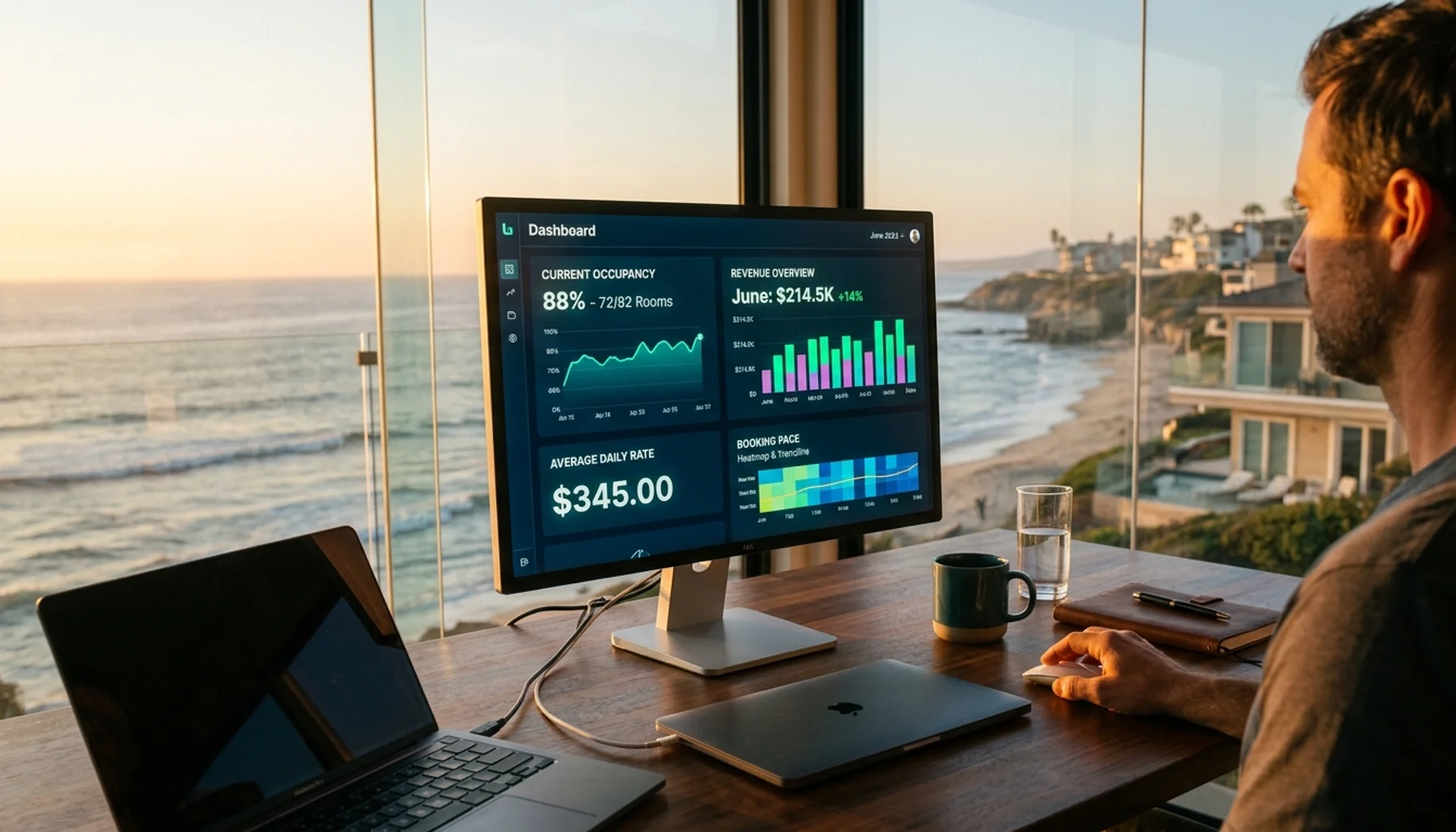 How to increase vacation rental revenue dashboard with San Diego coastal property data