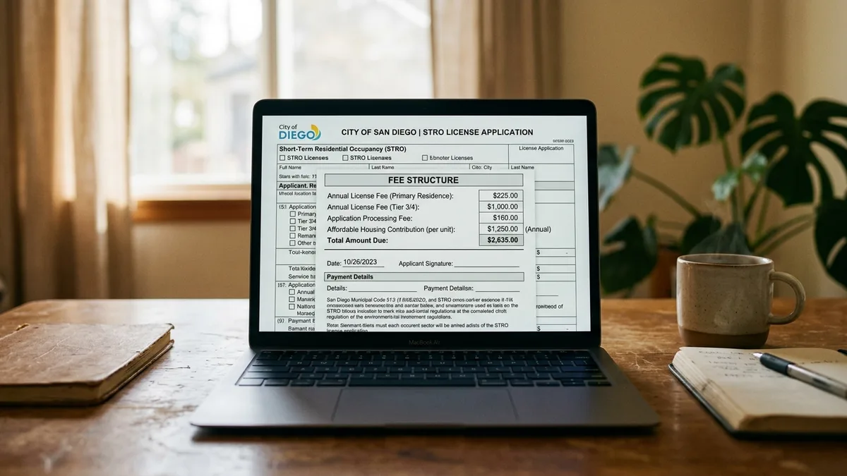 San Diego STRO license costs and application fees 2026