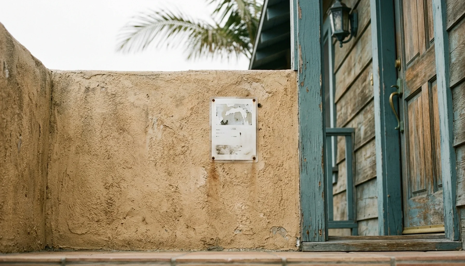 Permit placard on a stucco wall representing Pacific Beach property management STRO licensing rules