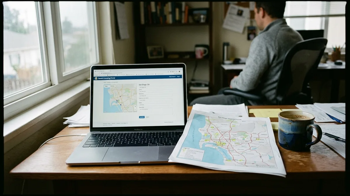 Researching Mission Beach short-term rental license availability before buying