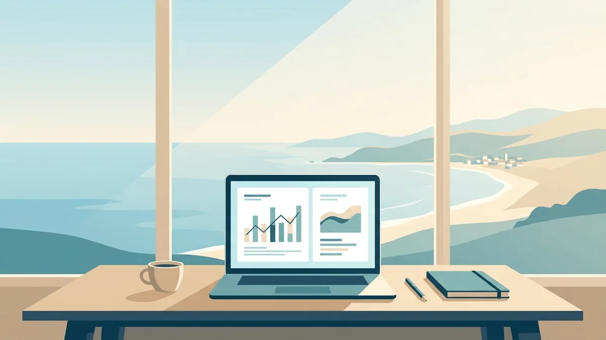 Revenue per available night vacation rental dashboard comparing ADR and occupancy