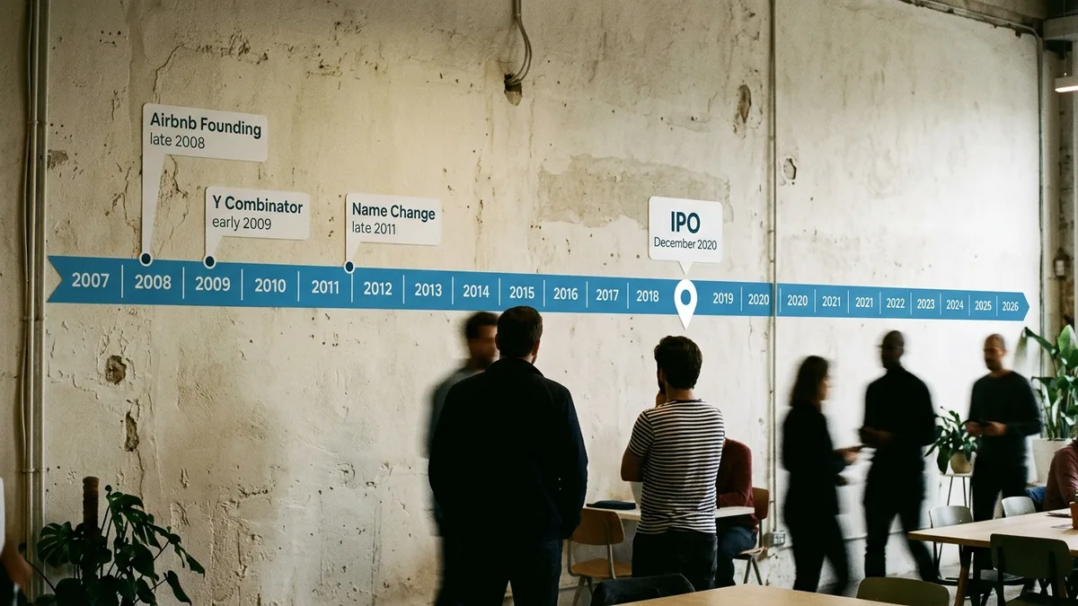 Airbnb launch history and key milestones from 2007 to 2026