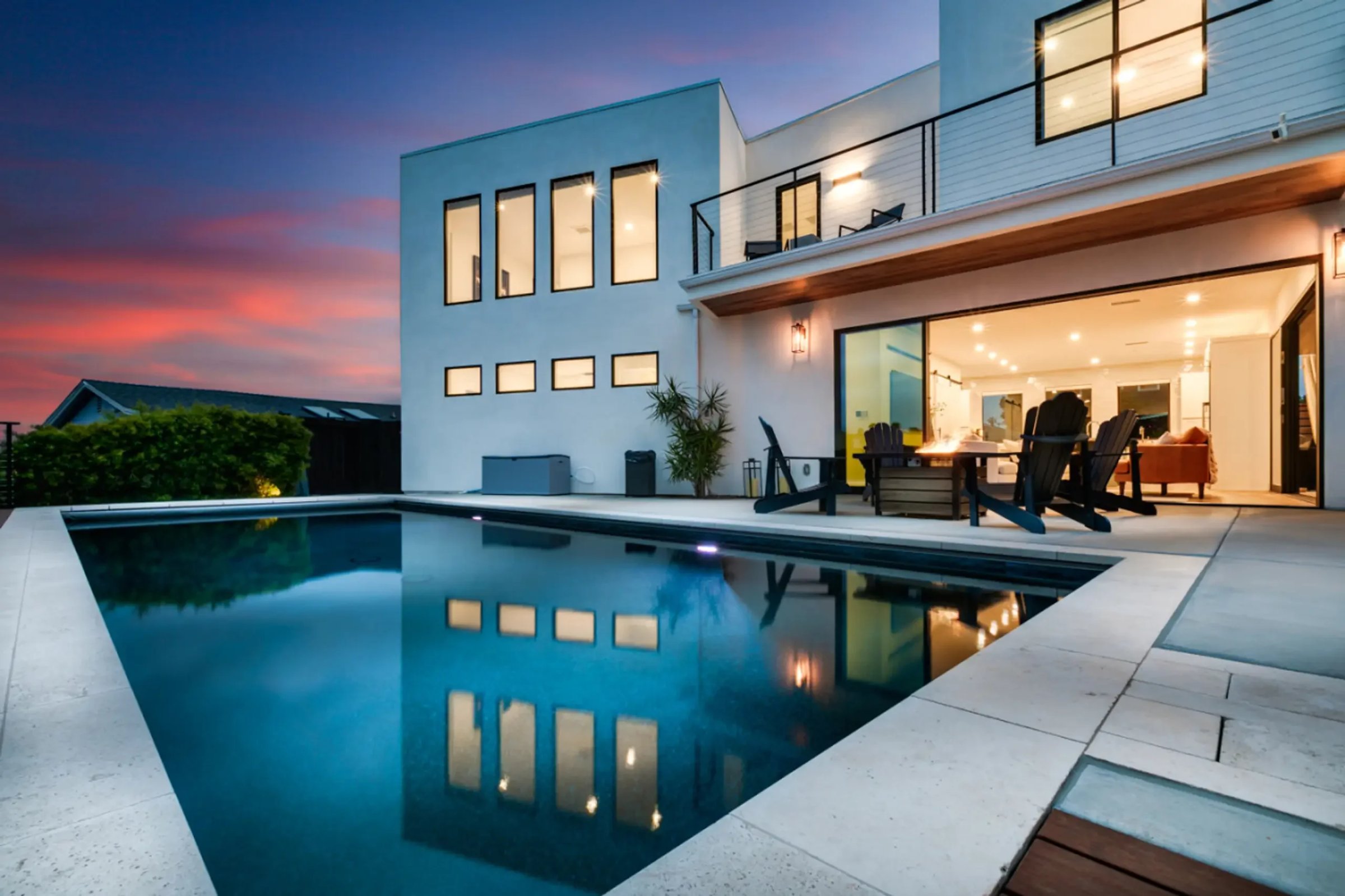 Modern San Diego coastal rental with infinity pool, managed by West Coast Homestays for maximum Airbnb management fees value