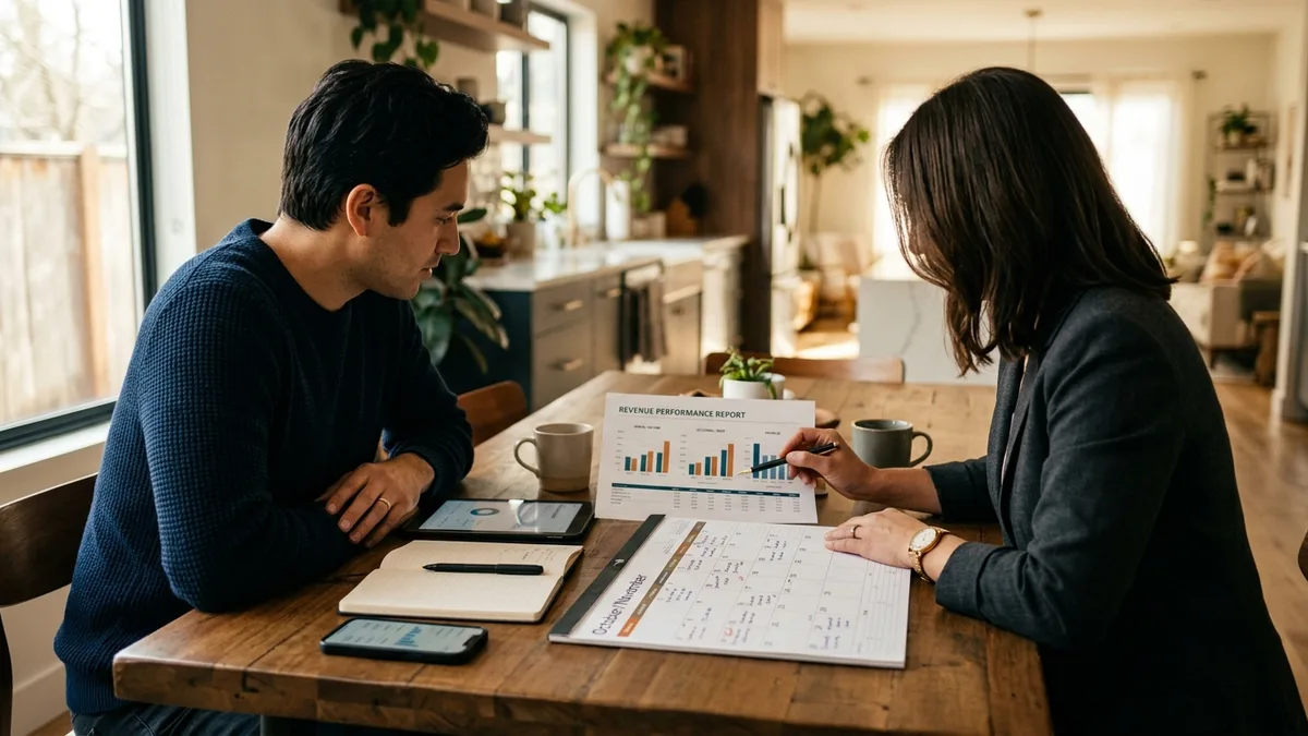 Airbnb co-hosting revenue reporting and performance review San Diego