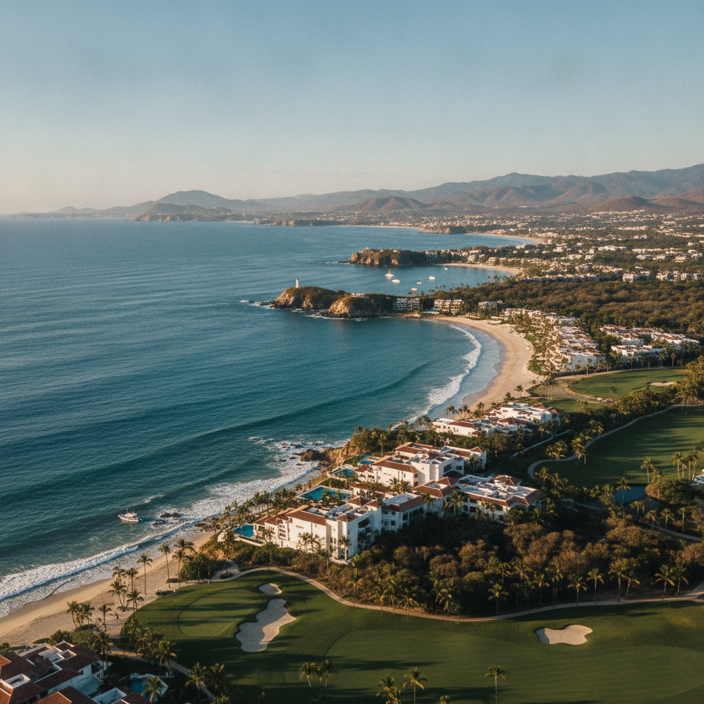 The Pacific coastline at Punta Mita, Bahía de Banderas, Nayarit, on a clear dry-season morning